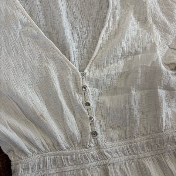 Zara White Button Front Maxi Dress, Size Medium - Picture 4 of 8